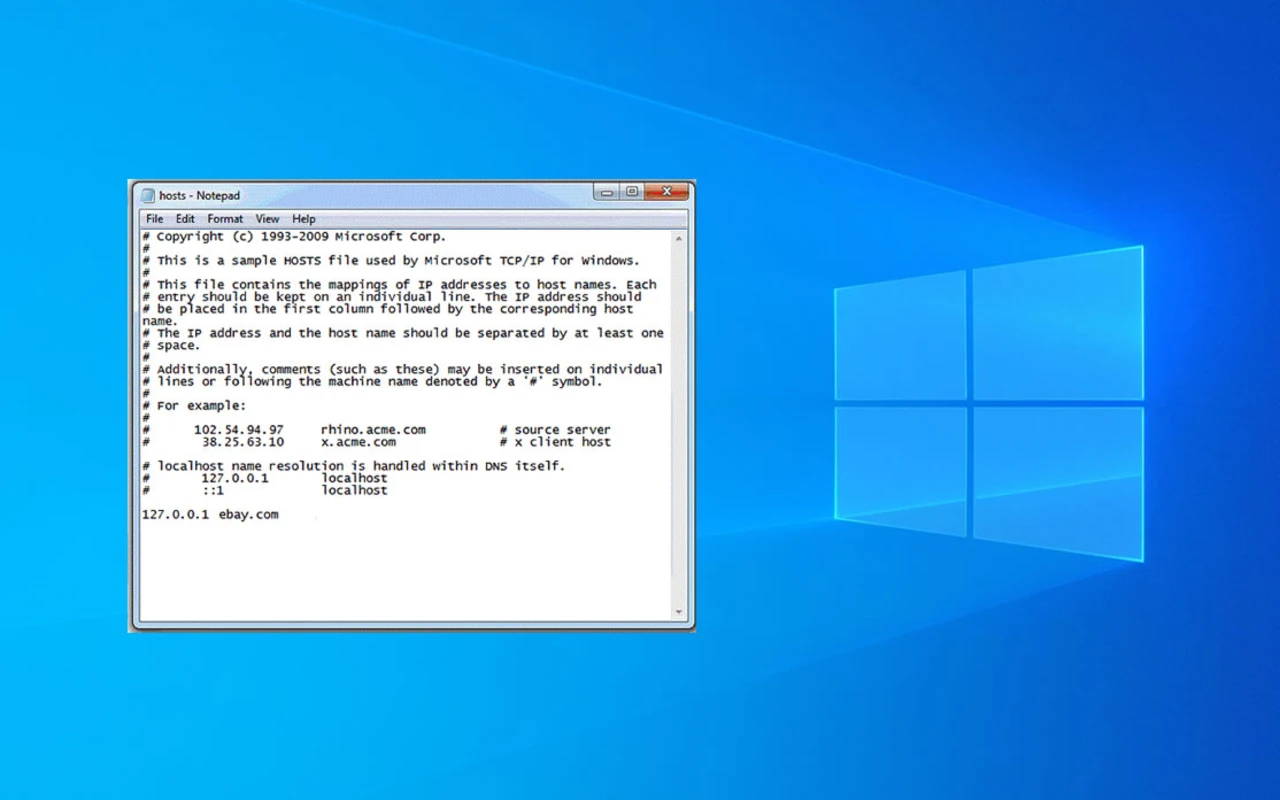 Editing your Windows 10 hosts file