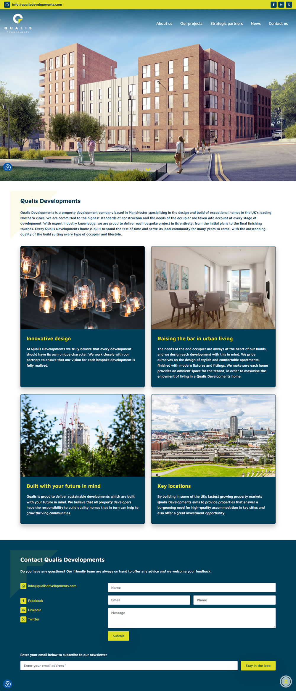 A new website for Qualis Developments